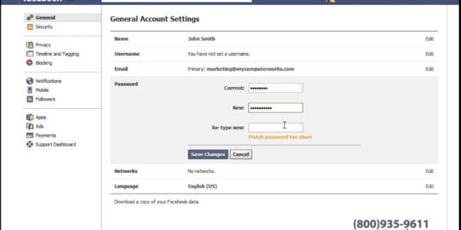 How to Change Your Facebook Password